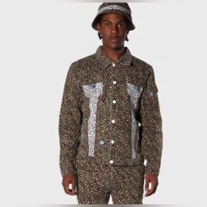 NWT The Hideout Clothing Co Brown Leopard Octagon Classic Bucket Hat Breathable